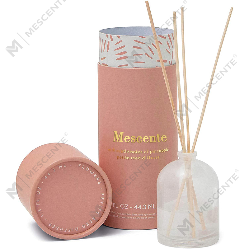 M&Scent Luxury Custom Chai thủy tinh lớn màu vàng hồng Hoa nhãn hiệu riêng Máy khuếch tán sậy lỏng có hộp quà tặng