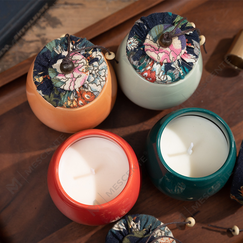 M&Scent Trang trí sang trọng Đặt hàng số lượng lớn Trụ gốm Nến thơm Paraffin