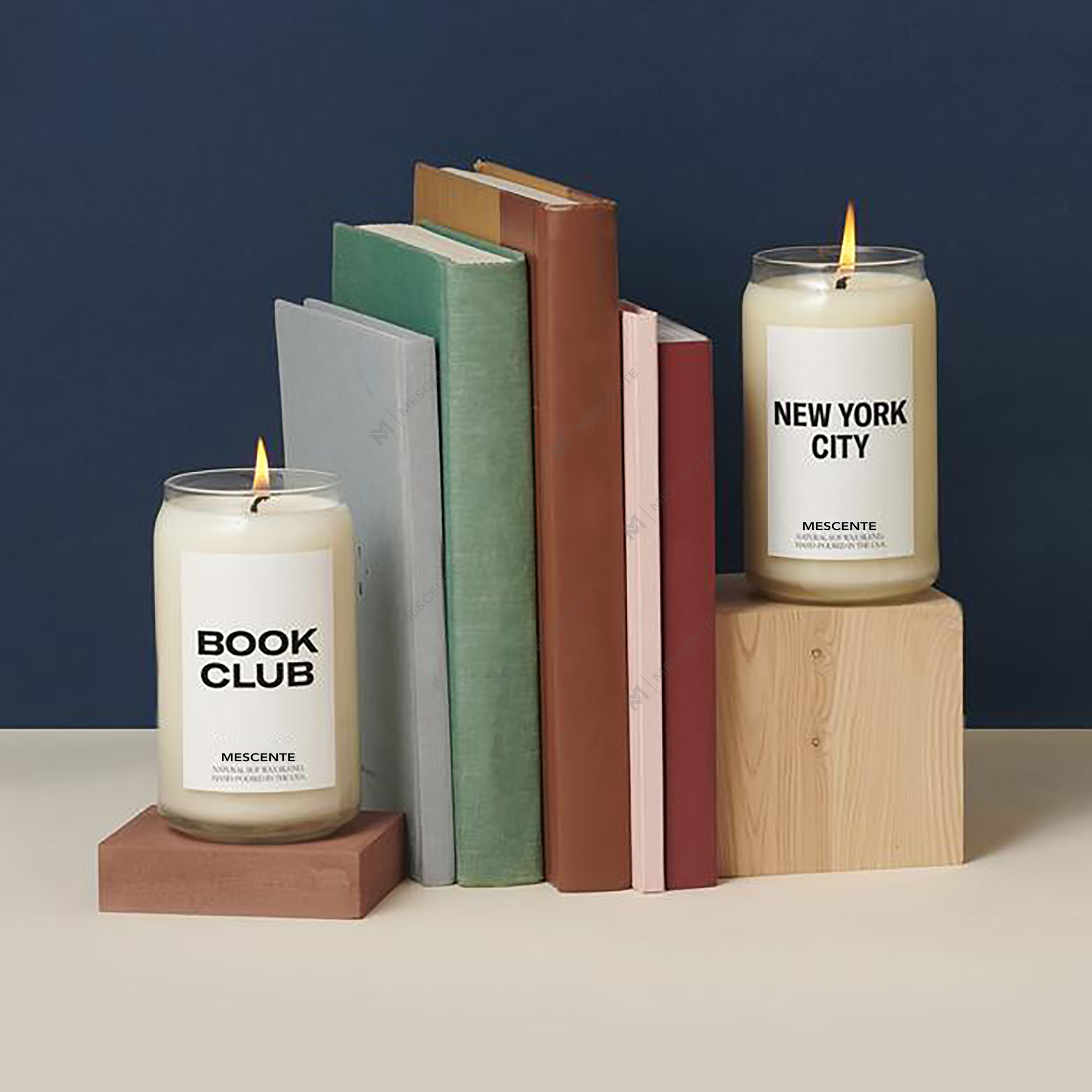 M&Scent Nến gốm Milky Woodwick tùy chỉnh hữu cơ, hộp đựng nến