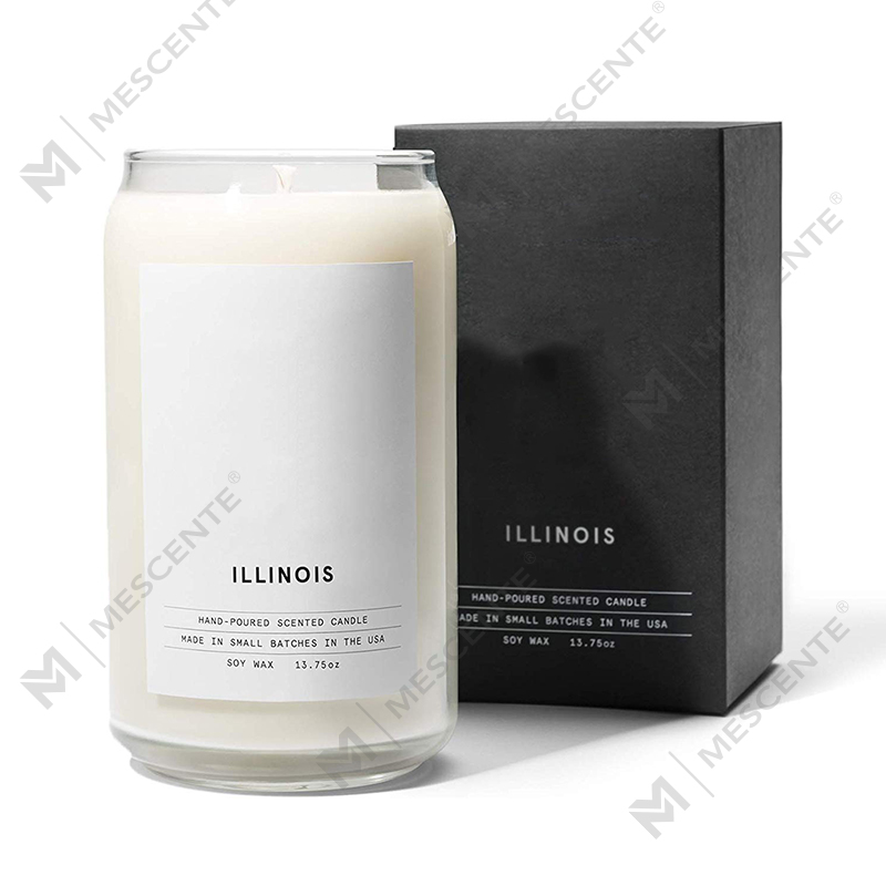 M&Scent Nến gốm Milky Woodwick tùy chỉnh hữu cơ, hộp đựng nến