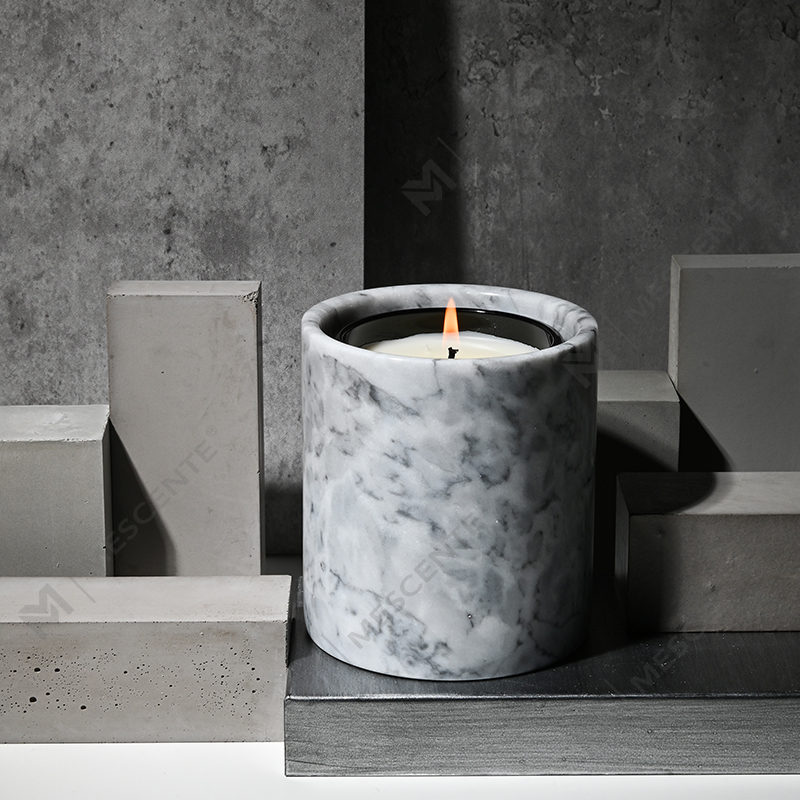 M&Scent Bán buôn Trang trí tùy chỉnh sang trọng Nhãn hiệu riêng Thủy tinh đen Nến sáp đậu nành thơm