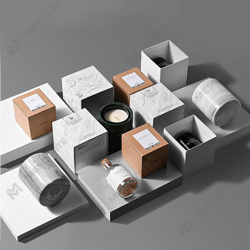M&Scent Bán buôn Trang trí tùy chỉnh sang trọng Nhãn hiệu riêng Thủy tinh đen Nến sáp đậu nành thơm