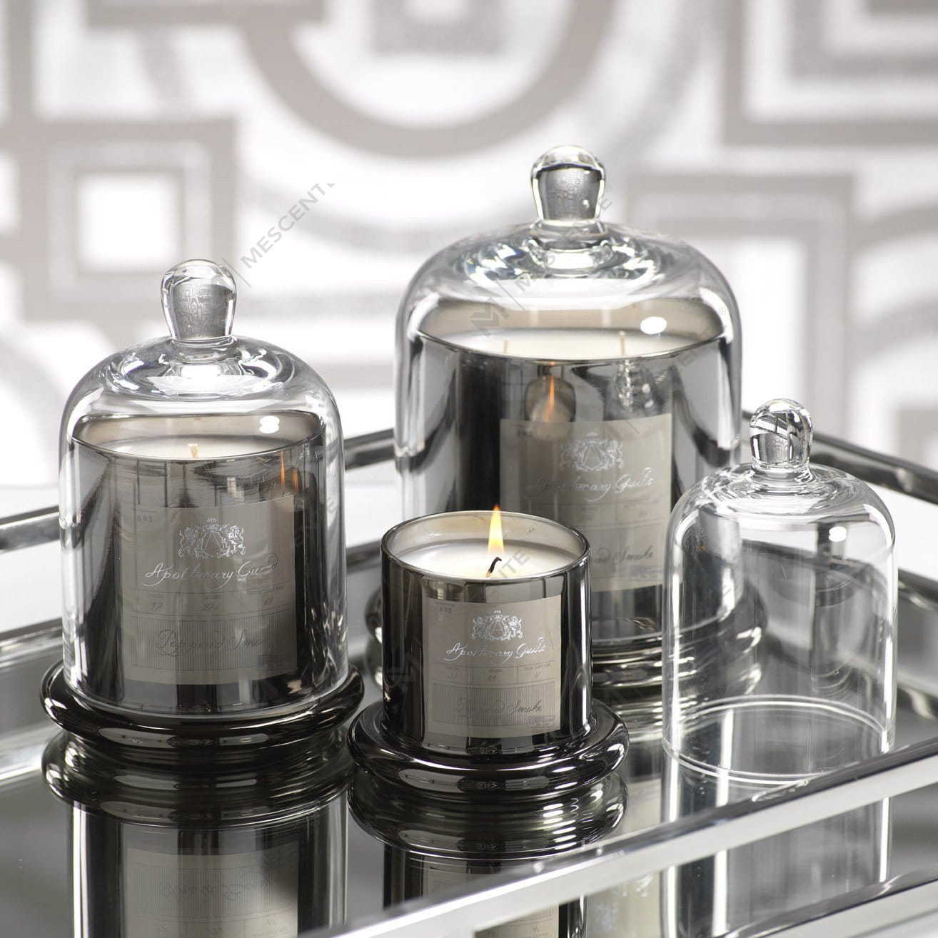 M&Scent Trang trí lãng mạn Chuông đám cưới Bình Vòm thủy tinh Vỏ nến thơm A29275