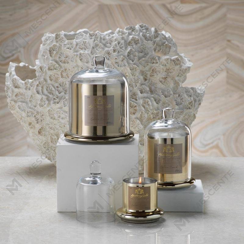 M&Scent Trang trí lãng mạn Chuông đám cưới Bình Vòm thủy tinh Vỏ nến thơm A29275