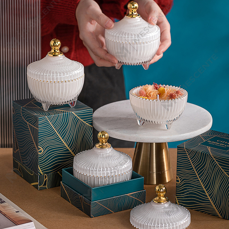 M&Scent Bán buôn Giá rẻ Tùy chỉnh sang trọng Nhãn hiệu riêng Trụ cột Sáp đậu nành thơm Gỗ bấc Nến thơm