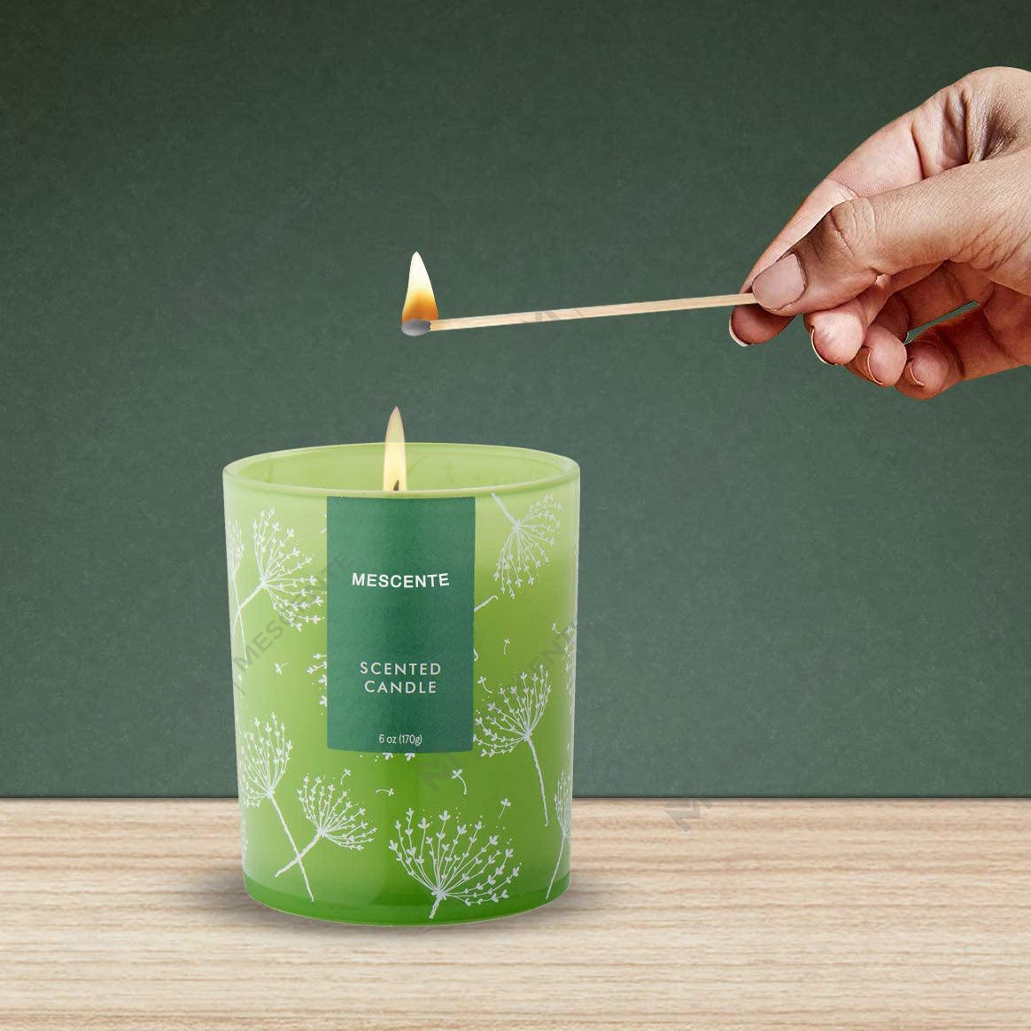 Mùi hương M&S Mẫu in logo có hình dạng tùy chỉnh Nến thơm hương liệu, Nến thơm hoa khô
