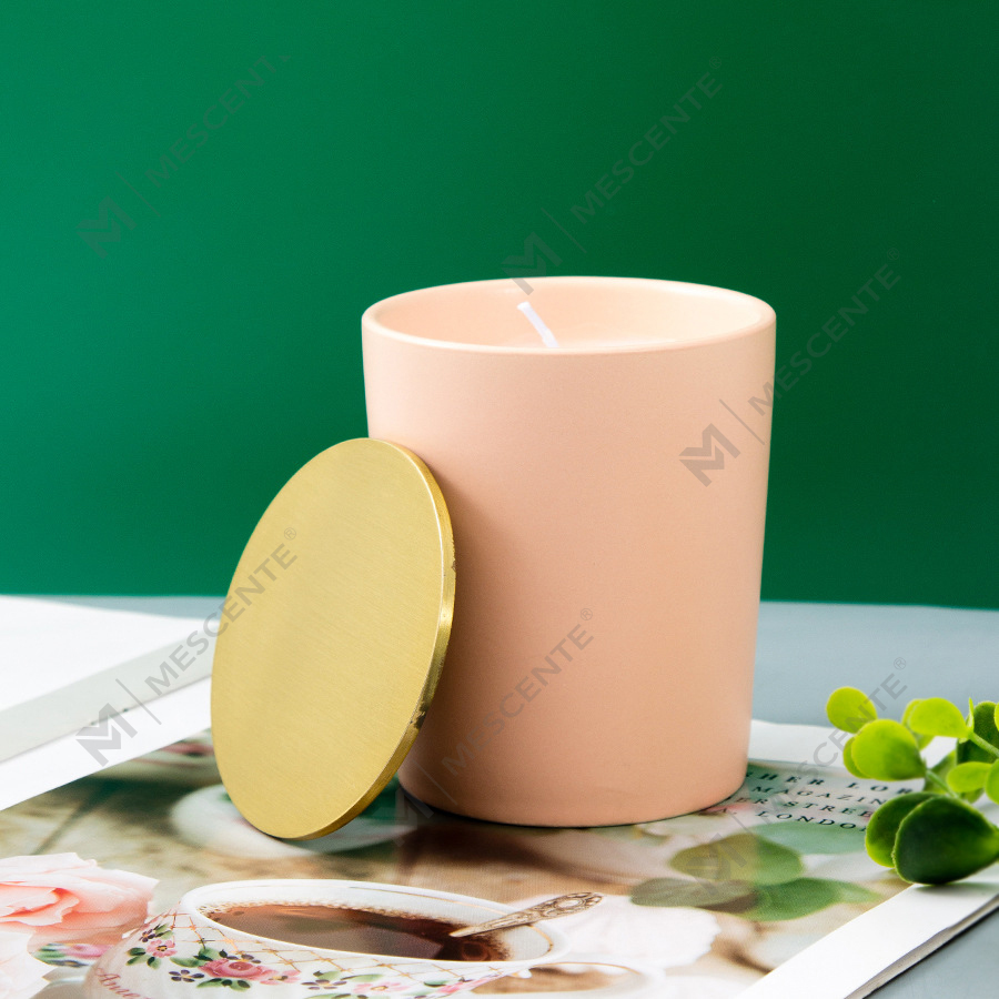 Lọ gốm tùy chỉnh sang trọng Nhãn hiệu riêng Citta Nến sáp đậu nành thơm có hoa khô