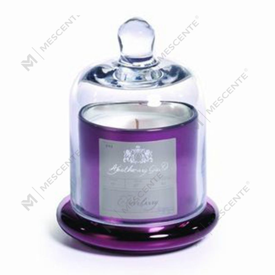 Mescente Luxury Silver Domed cover Đế nến thơm Lọ thủy tinh vòm