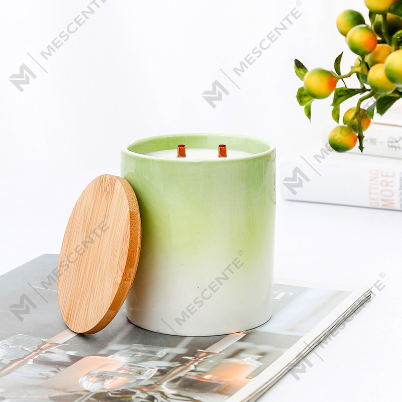M&Scent Nhãn hiệu riêng Trang trí nội thất Nến thơm tùy chỉnh trong lọ nến gốm
