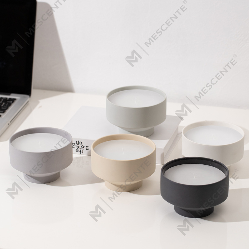 M&Scent Bán buôn Bình nến Giáng sinh mờ 3 bấc cỡ lớn hiện đại có nắp tre
