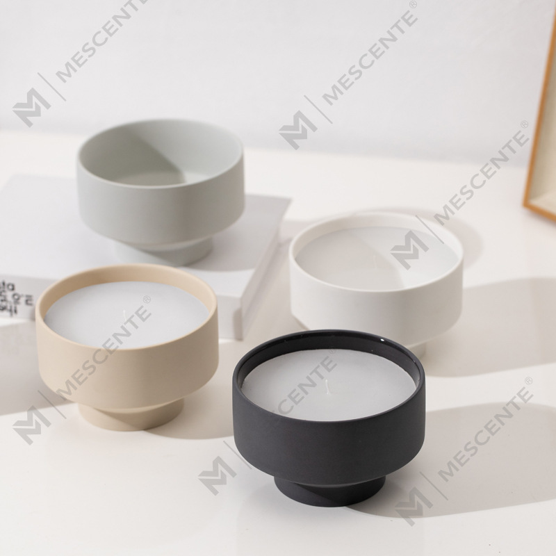 M&Scent Bán buôn Bình nến Giáng sinh mờ 3 bấc cỡ lớn hiện đại có nắp tre