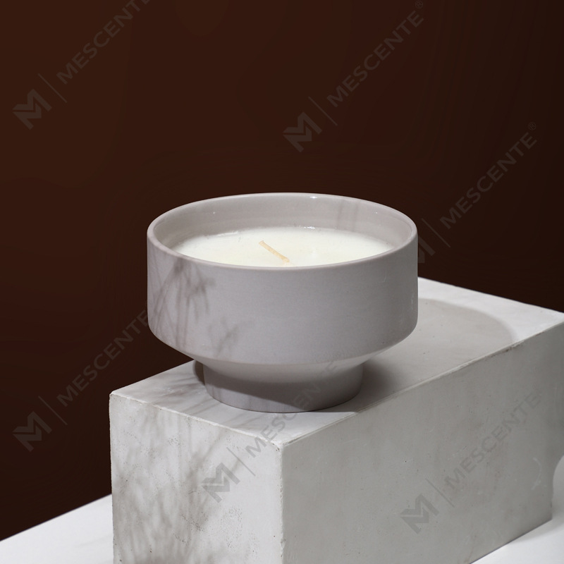 M&Scent Bán buôn Bình nến Giáng sinh mờ 3 bấc cỡ lớn hiện đại có nắp tre
