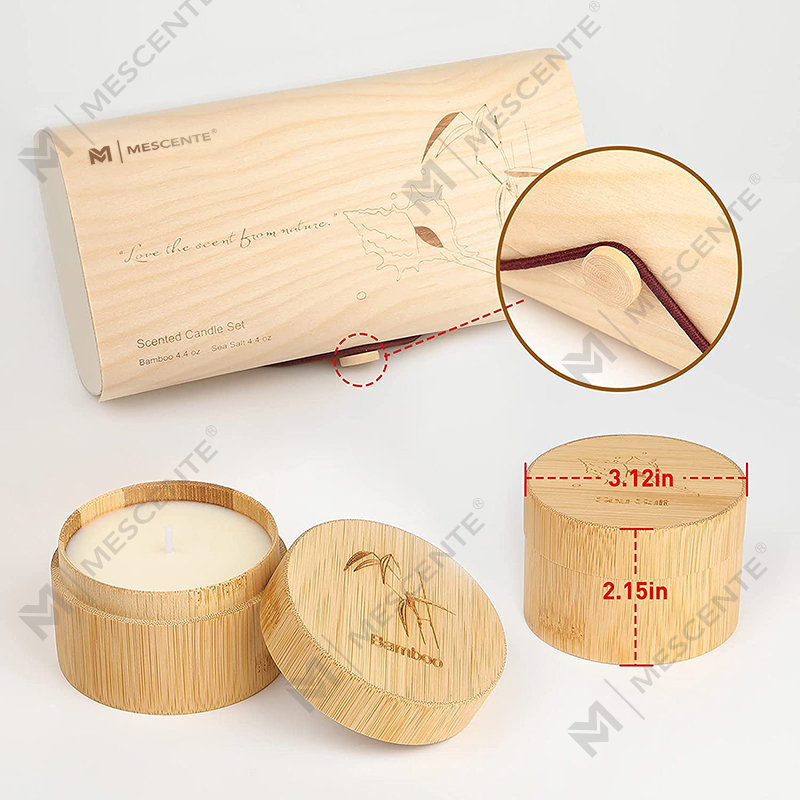 Nến tre & muối biển thơm ngon cho bộ nến hữu cơ sáp đậu nành thơm tại nhà