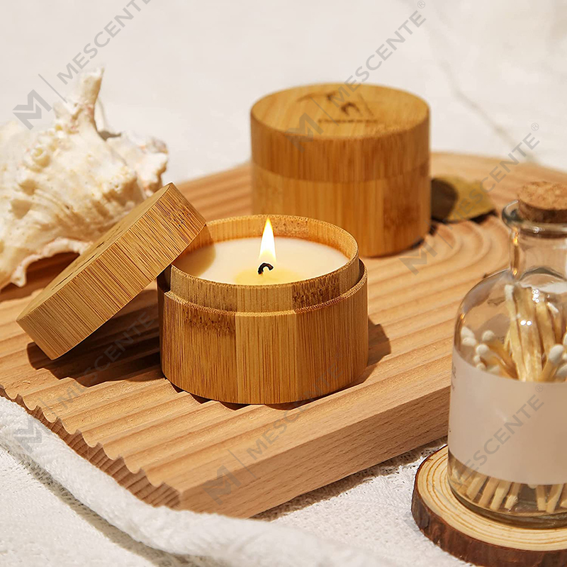 Nến tre & muối biển thơm ngon cho bộ nến hữu cơ sáp đậu nành thơm tại nhà