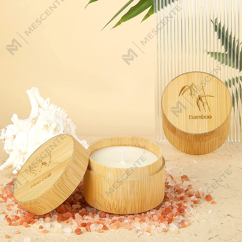Nến tre & muối biển thơm ngon cho bộ nến hữu cơ sáp đậu nành thơm tại nhà