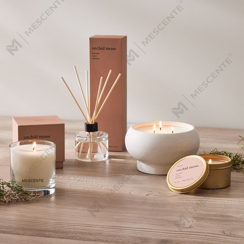 Tùy chỉnh bộ nến thơm bánh hoa khô màu trắng Giáng sinh có nắp