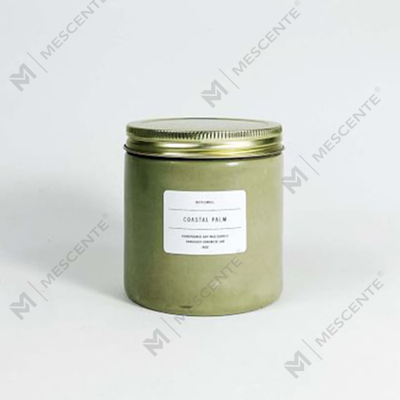 Nến thơm Jar bê tông tùy chỉnh màu trắng có nắp