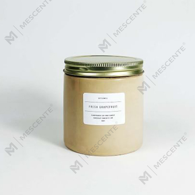 Nến thơm Jar bê tông tùy chỉnh màu trắng có nắp