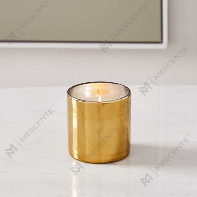 Amazon Luxury Custom Gold Print Logo Black Glass Jar Bộ quà tặng trang trí nến sáp đậu nành thơm