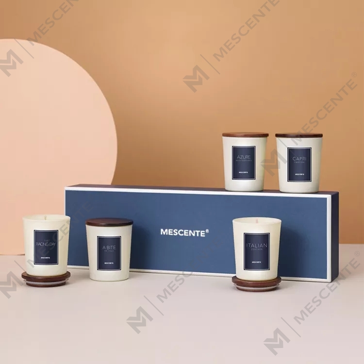 M&scent bán buôn nhãn hiệu riêng nến thơm dầu thơm sang trọng có nắp, nến thơm