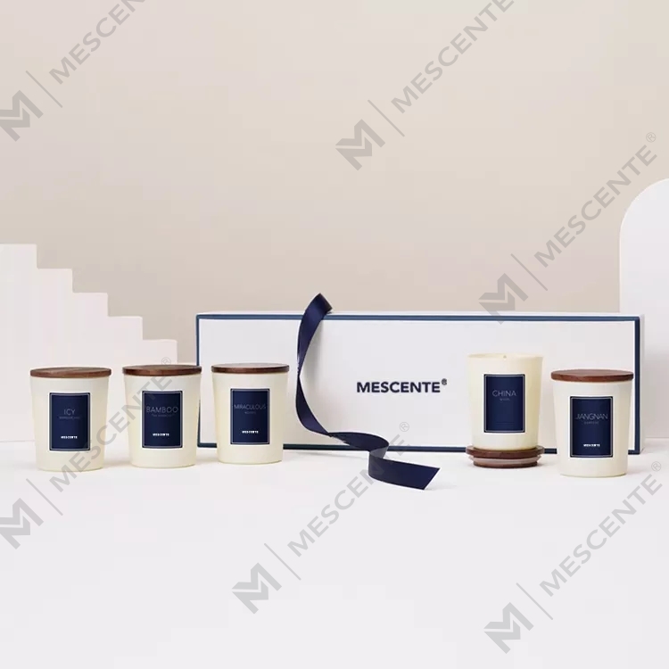 M&scent bán buôn nhãn hiệu riêng nến thơm dầu thơm sang trọng có nắp, nến thơm
