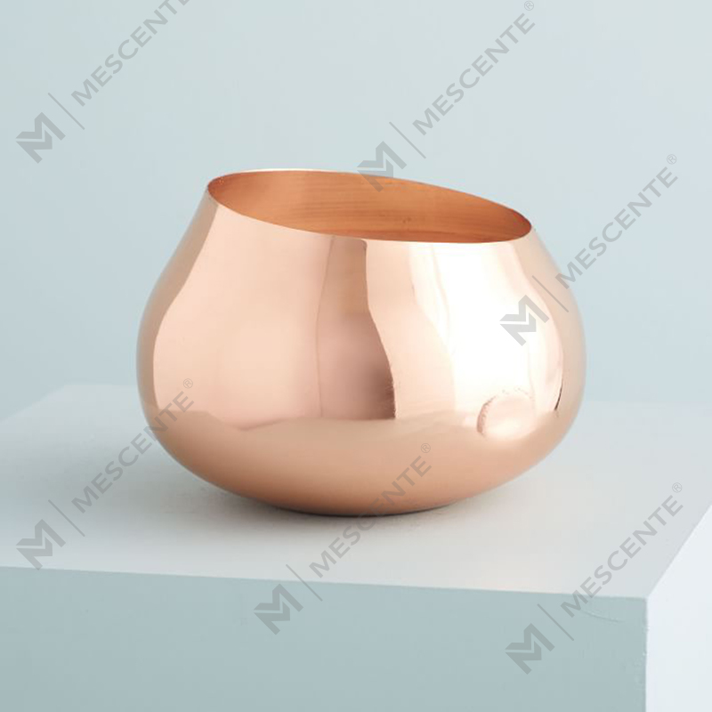 bán buôn màu sắc sang trọng nhãn hiệu riêng Nến thơm hình tròn bằng kim loại góc