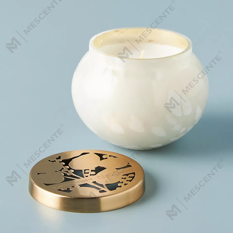 M&scent Nhãn hiệu riêng Trang trí nhà tùy chỉnh Lọ nến thủy tinh sang trọng Sáp đậu nành Nến thơm có nắp