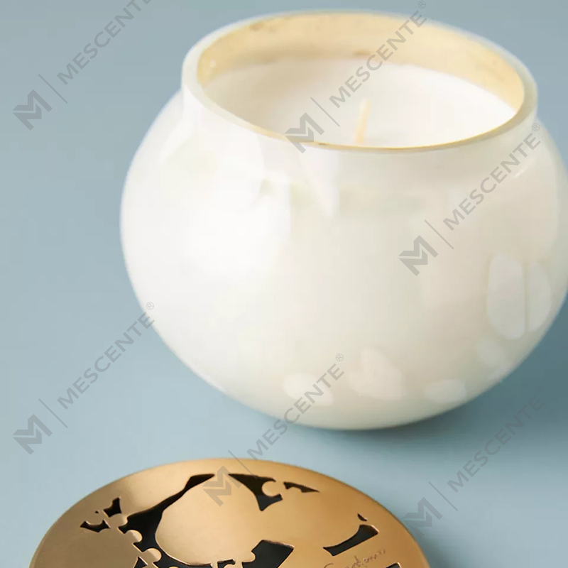 M&scent Nhãn hiệu riêng Trang trí nhà tùy chỉnh Lọ nến thủy tinh sang trọng Sáp đậu nành Nến thơm có nắp