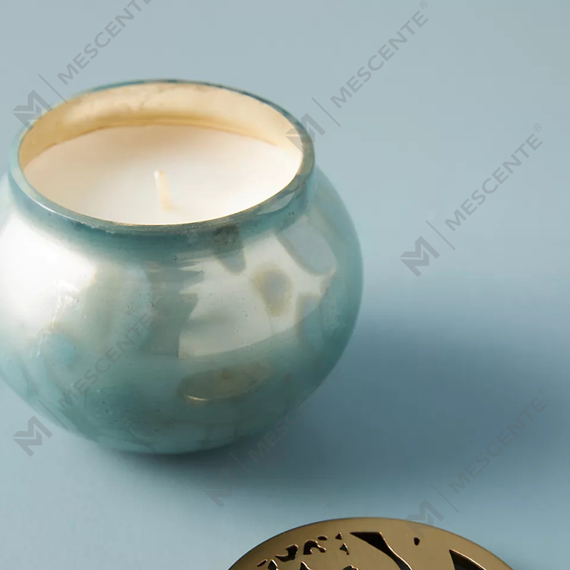 M&scent Nhãn hiệu riêng Trang trí nhà tùy chỉnh Lọ nến thủy tinh sang trọng Sáp đậu nành Nến thơm có nắp