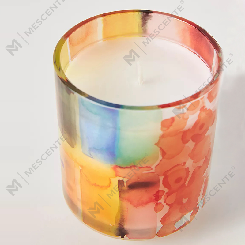 M & Mùi Hương Sang Trọng Tùy Chỉnh Trang Trí Nhãn Hiệu Riêng 3 Bấc Một Chủ Nhật Họa Sĩ Thủy Tinh Pha Lê Thơm Nến Sáp Đậu Nành