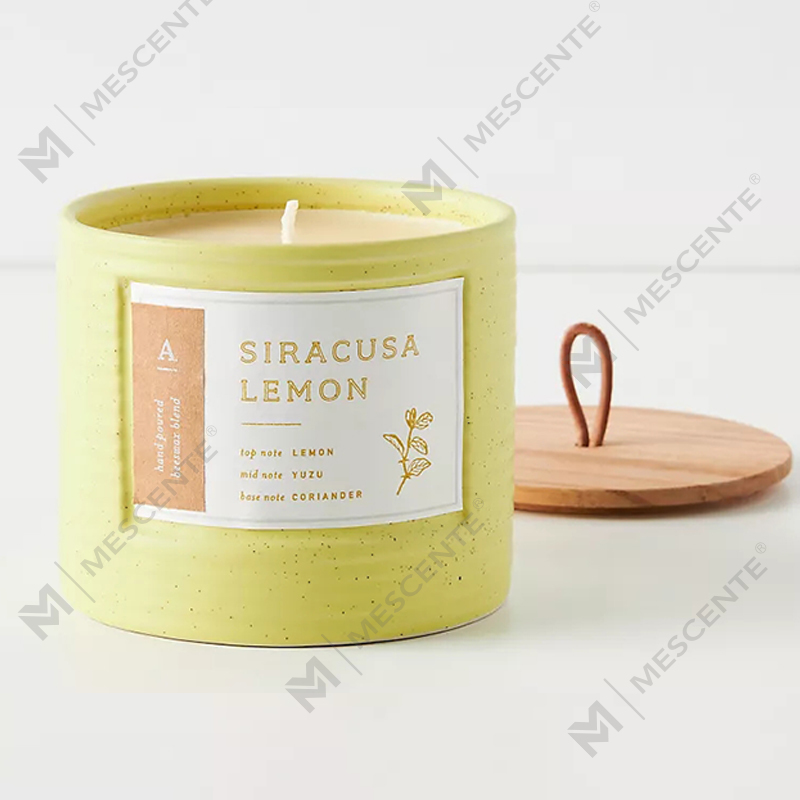M&Scent Nhãn hiệu riêng Lọ gốm màu Nến sáp đậu nành thơm Chic