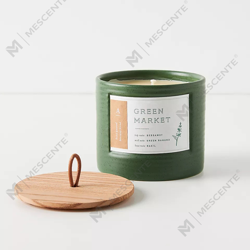 M&Scent Nhãn hiệu riêng Lọ gốm màu Nến sáp đậu nành thơm Chic