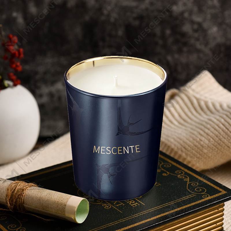 M&Scent Handmade Đế thủy tinh sang trọng Trụ cột Nến thơm Vani có pha lê