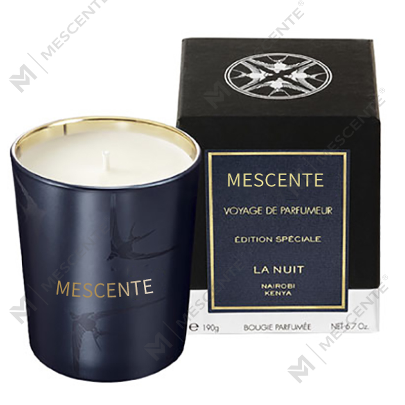 M&Scent Handmade Đế thủy tinh sang trọng Trụ cột Nến thơm Vani có pha lê