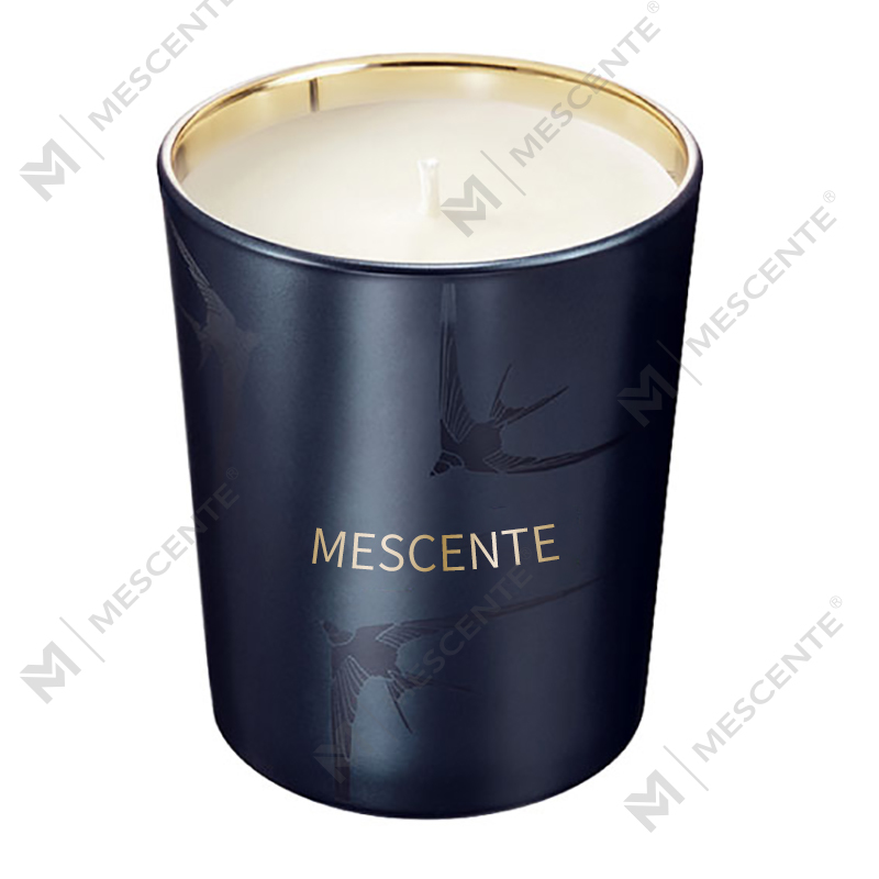 M&Scent Handmade Đế thủy tinh sang trọng Trụ cột Nến thơm Vani có pha lê