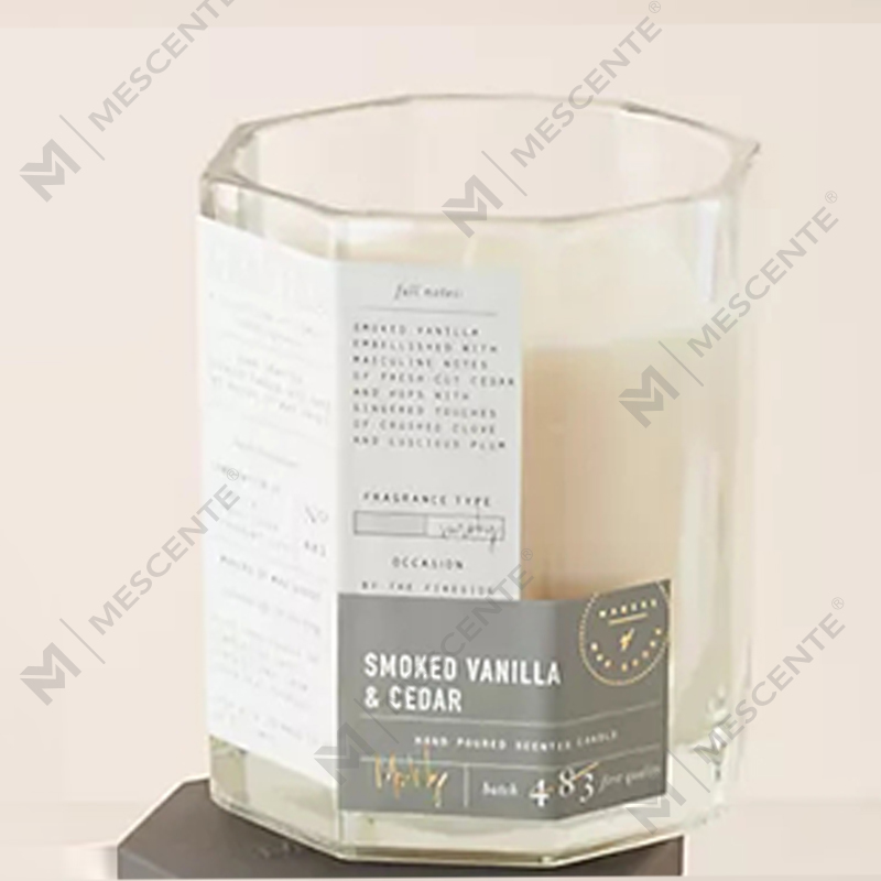 M&Scent Tùy chỉnh nắp gỗ sang trọng Bông thủy tinh Bình thủy tinh Sáp đậu nành Hỗn hợp Nến thủy tinh thủ công mùa thu