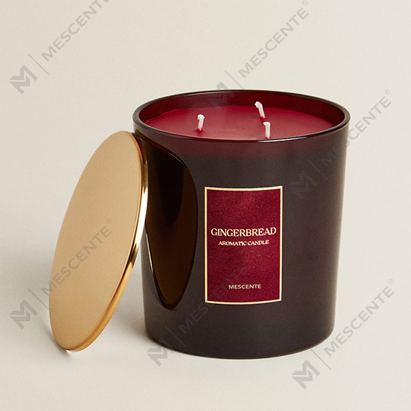 M&Scent Custom Luxury 3 Wicks Nến Cá nhân Nhãn hiệu riêng Màu đen mờ Nến thơm
