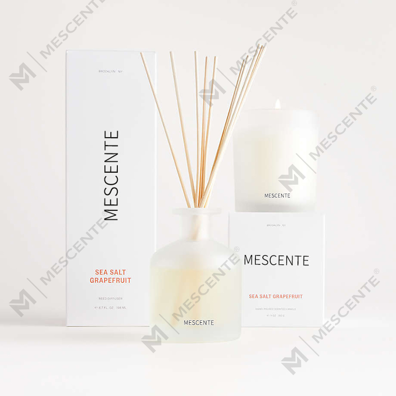 M&Scent nhãn hiệu riêng sang trọng màu tím bộ quà tặng khuếch tán cây sậy có hộp