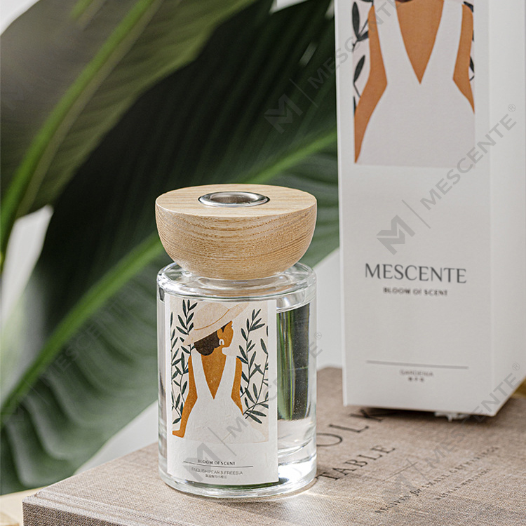 M&Scent bán buôn nhãn hiệu riêng chai thủy tinh dính bộ khuếch tán sậy có nút chặn