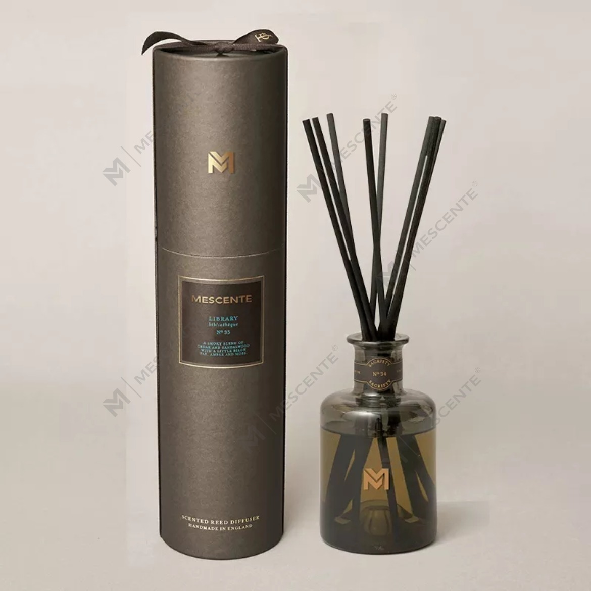 M&Scent bán buôn sang trọng chai khuếch tán màu đen 500ml màu đen Máy khuếch tán nước hoa Reed có hộp quà tặng