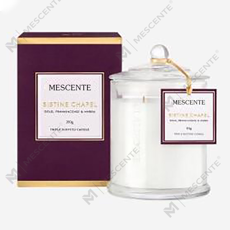 M&Scent Bán buôn sang trọng Nhãn hiệu riêng Giáng sinh có mái vòm Nến thơm đậu nành có nắp