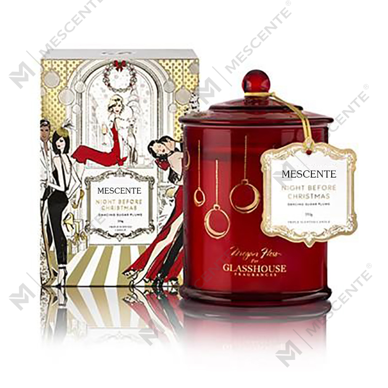 M&Scent Bán buôn sang trọng Nhãn hiệu riêng Giáng sinh có mái vòm Nến thơm đậu nành có nắp